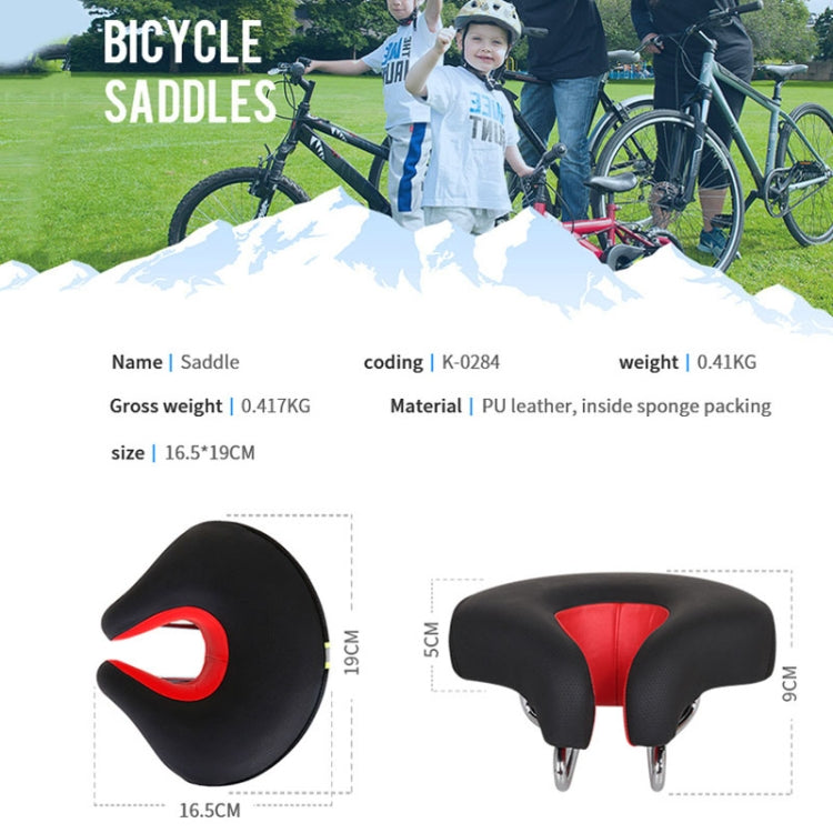Noseless Bicycle Saddle Mountain Bike Thickened  Soft Cushion(Black) - Bicycle Saddle by PMC TechLife | Online Shopping South Africa | PMC TechLife