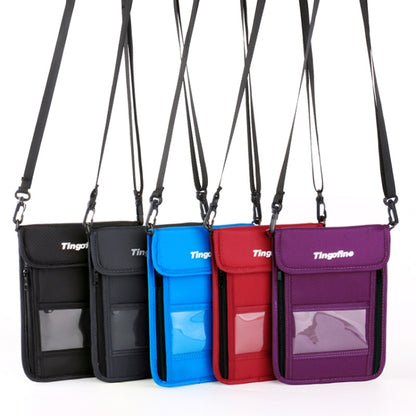 Travel Storage Messenger Passport Bag Multifunctional RFID Anti-Theft Hanging Neck Document Bag Card Bag, Size: 21x16cm(Purple) - Antimagnetic RFID Package by PMC Jewellery | Online Shopping South Africa | PMC Jewellery