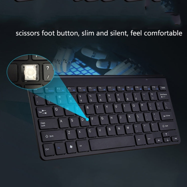 USB External Notebook Desktop Computer Universal Mini Wireless Keyboard Mouse, Style:Keyboard and Mouse Set(Silver) - Wireless Keyboard by PMC TechLife | Online Shopping South Africa | PMC TechLife | Buy Now Pay Later Mobicred