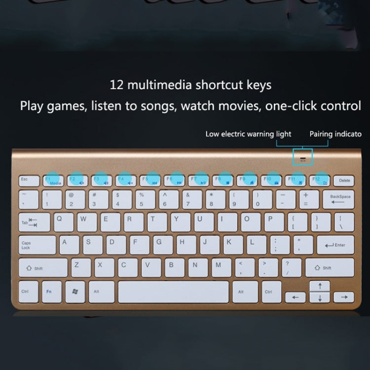 USB External Notebook Desktop Computer Universal Mini Wireless Keyboard Mouse, Style:Keyboard and Mouse Set(Silver) - Wireless Keyboard by PMC TechLife | Online Shopping South Africa | PMC TechLife | Buy Now Pay Later Mobicred