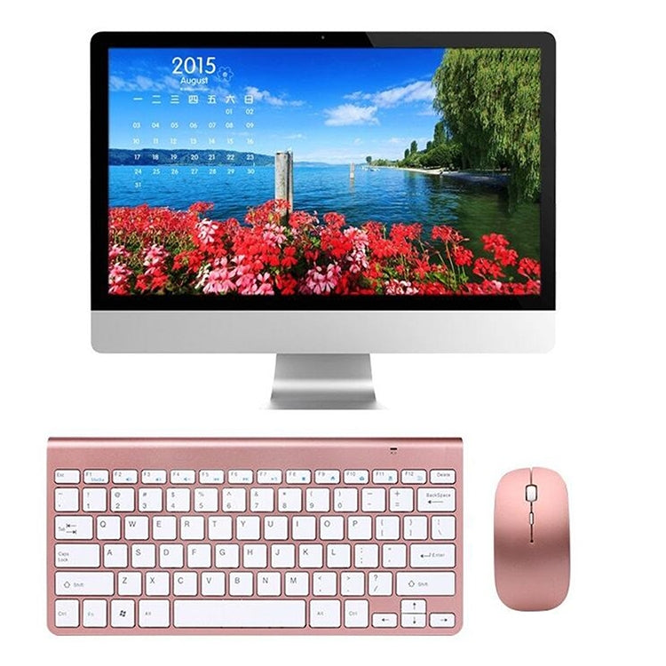 USB External Notebook Desktop Computer Universal Mini Wireless Keyboard Mouse, Style:Keyboard and Mouse Set(Silver) - Wireless Keyboard by PMC TechLife | Online Shopping South Africa | PMC TechLife | Buy Now Pay Later Mobicred