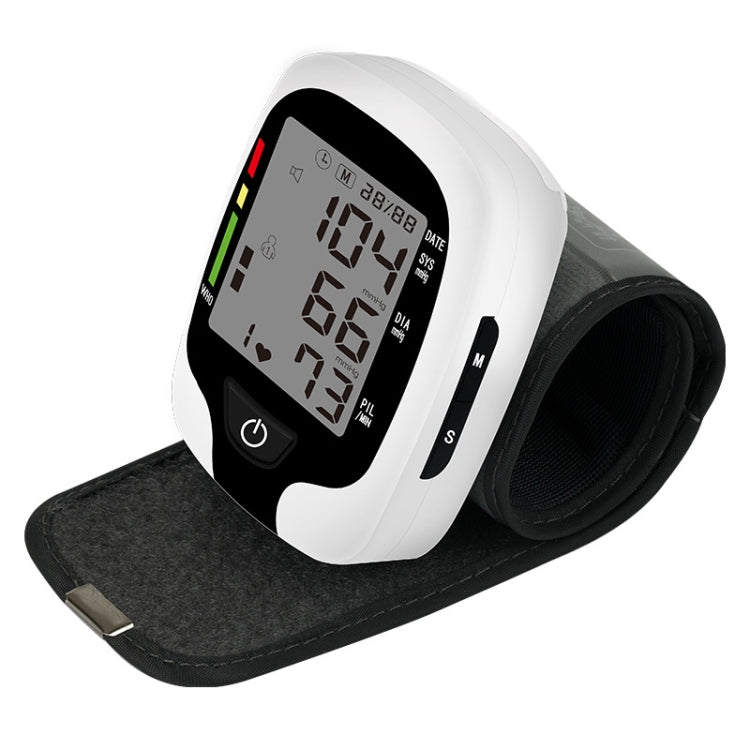 Wrist Type Electronic Blood Pressure Monitor Home Automatic Wrist Type Blood Pressure Measurement, Style: No Voice Announcement(White English) - Sphygmomanometer by PMC Jewellery | Online Shopping South Africa | PMC Jewellery