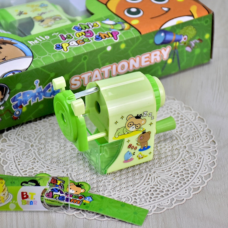 Stationery Set Pencil Case Pencil Sharpener School Supplies For Children(Green) - Pencil Sharpener by HUIJIE | Online Shopping South Africa | PMC Jewellery