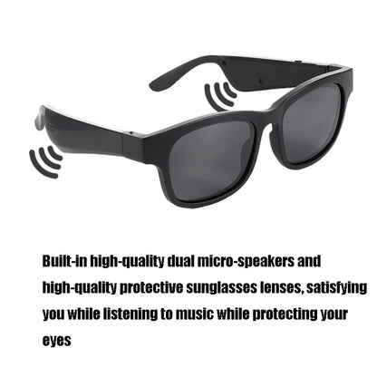 A12 Smart Bluetooth Audio Sunglasses Bluetooth Glasses(Silver) - Bluetooth Earphone by PMC Jewellery | Online Shopping South Africa | PMC Jewellery