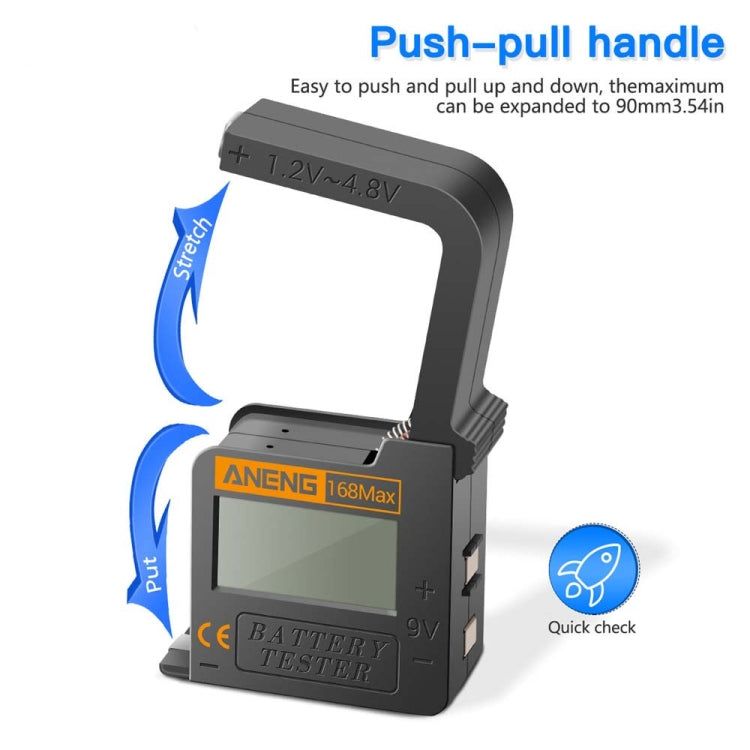 2 PCS ANENG 168MAX Portable Battery Tester High-Precision Battery Power Tester Battery Capacity Tester - Battery & Resistance Tester by ANENG | Online Shopping South Africa | PMC TechLife | Buy Now Pay Later Mobicred
