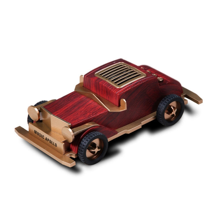 AS60 Retro Car Shape Wooden Subwoofer Mini Wireless Bluetooth Speaker(Dark Wood) - Mini Speaker by PMC Jewellery | Online Shopping South Africa | PMC Jewellery