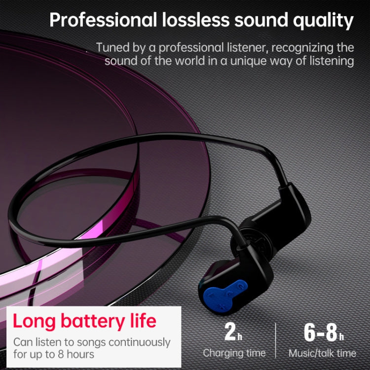K3 Bone Conduction Bluetooth 5.0 Wireless Headphones Waterproof Headphones 16GB RAM(Black) - Bluetooth Earphone by PMC Jewellery | Online Shopping South Africa | PMC Jewellery