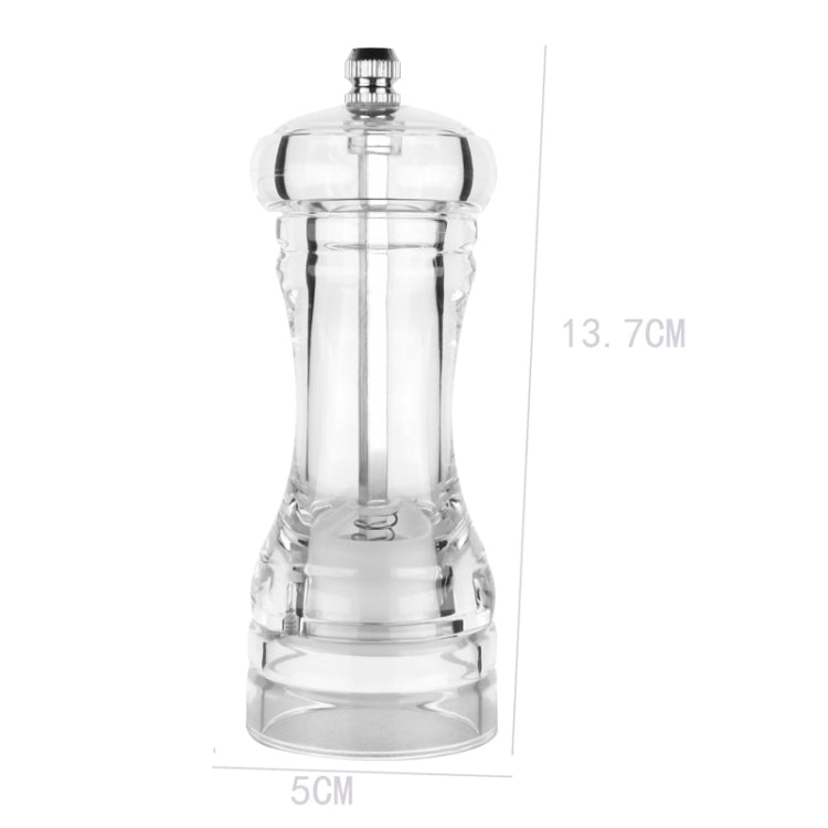 Acrylic Transparent Pepper Grinder Manual Pepper Grinder Ceramic Core Multi-Purpose Seasoning Bottle, Specification: 5 Inch - Stirrer & Squeezer by PMC Jewellery | Online Shopping South Africa | PMC Jewellery