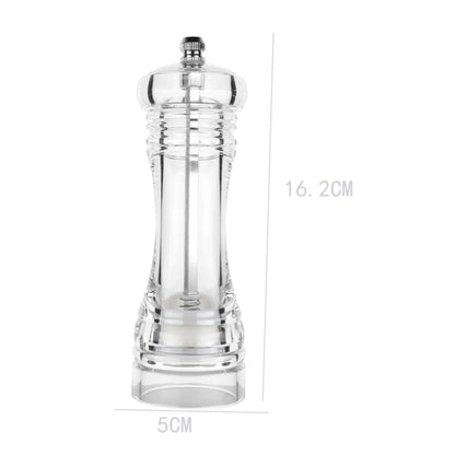 Acrylic Transparent Pepper Grinder Manual Pepper Grinder Ceramic Core Multi-Purpose Seasoning Bottle, Specification: 6 Inch - Stirrer & Squeezer by PMC Jewellery | Online Shopping South Africa | PMC Jewellery