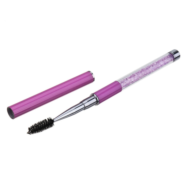 5 PCS Plastic Pole Eyelash Brush Rhinestone Pole With Pen Sleeve Spiral Eyelash Brush(Purple) - Eyes by PMC Jewellery | Online Shopping South Africa | PMC Jewellery