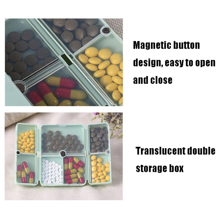 Folding Portable Sealed and Dispensing Small Pill Box(White) - free shipping - PMC TechLife - Order now!