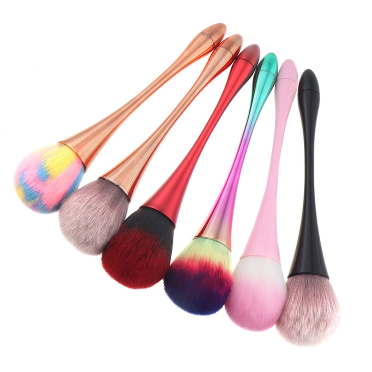 2 PCS Single Small Waist Makeup Brush Nail Powder Dust Blush Loose Powder Brush, Specification: Pink Green Gradient Rod - Makeup Brushes by PMC Jewellery | Online Shopping South Africa | PMC Jewellery