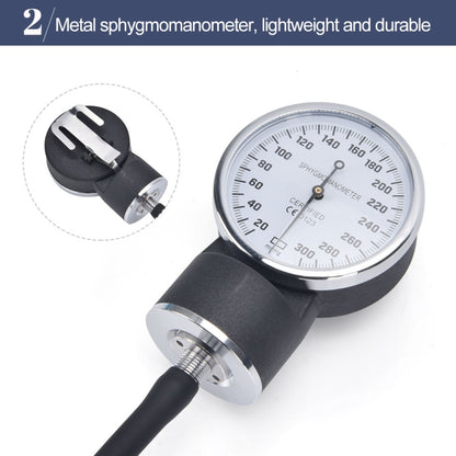 Manual Blood Pressure Watch With Stethoscope Double Tube Double Head Old Sphygmomanometer Arm Type Sphygmomanometer - Sphygmomanometer by PMC Jewellery | Online Shopping South Africa | PMC Jewellery