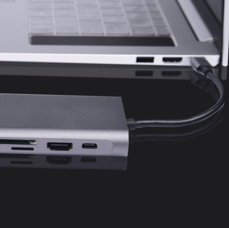 10 in 1 Type-C Multi-Function Docking Station PD Fast Charging HUB - free shipping - PMC TechLife - Order now!