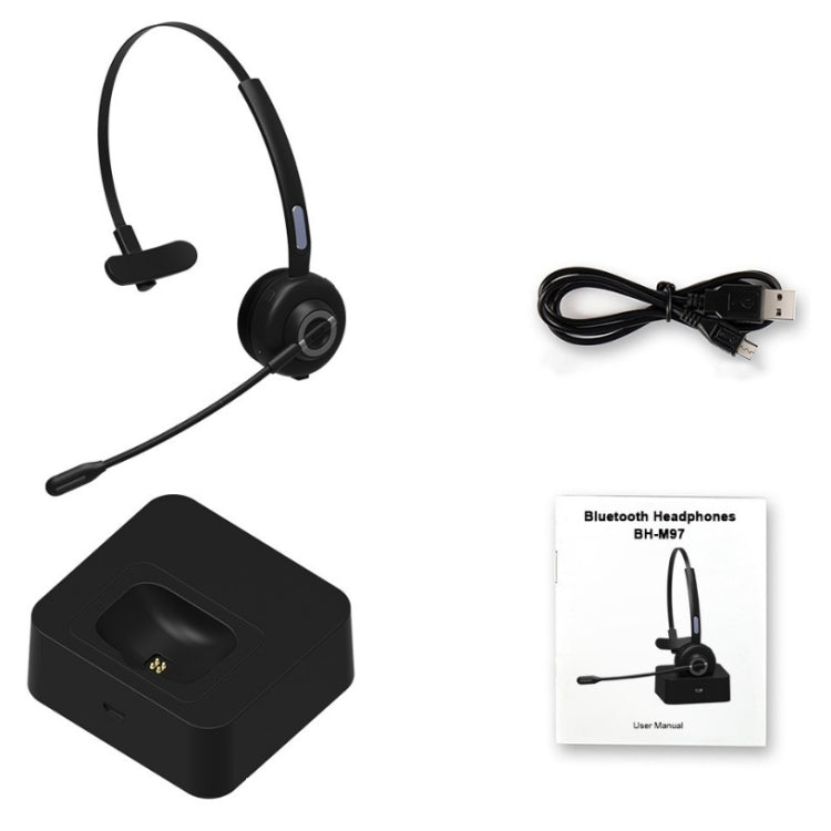M97 Bluetooth 5.0 Headset Mono Bluetooth Earphone With Charging Base - Headset & Headphone by PMC Jewellery | Online Shopping South Africa | PMC Jewellery