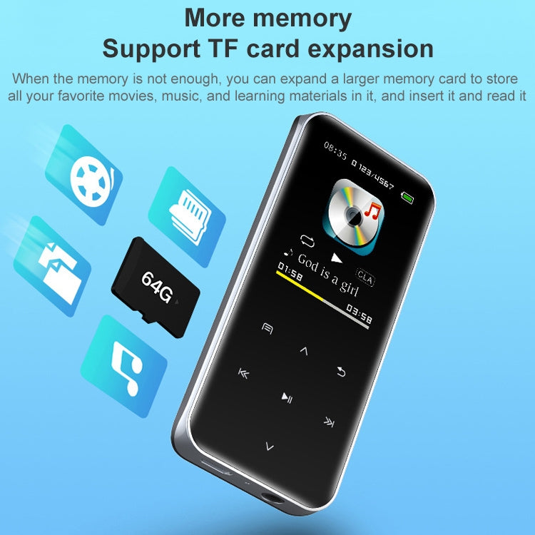M22 Portable Bluetooth Touch Screen MP3 Player Recorder E-Book, Memory Capacity: 4GB(Black) - MP3 Player by PMC TechLife | Online Shopping South Africa | PMC TechLife