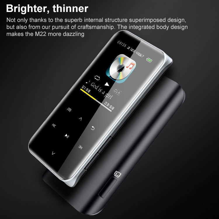 M22 Portable Bluetooth Touch Screen MP3 Player Recorder E-Book, Memory Capacity: 4GB(Black) - MP3 Player by PMC TechLife | Online Shopping South Africa | PMC TechLife