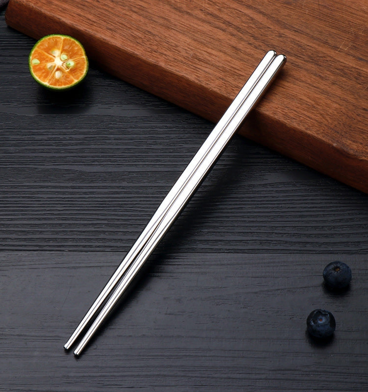 1 Pairs 304 Stainless Steel Chopsticks Non-Slip Tableware Adult Chopsticks - Cutlery Sets by PMC Jewellery | Online Shopping South Africa | PMC Jewellery