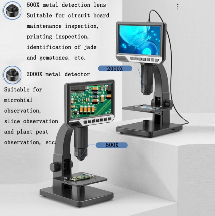 2000X 7 Inch Microbial Cell Observation Microscope Electronic Digital Magnifying Glass - free shipping - PMC TechLife - Order now!