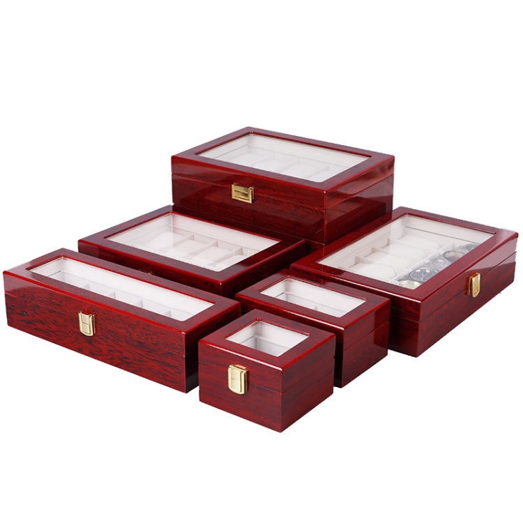 Wooden Baking Paint Watch Box Jewelry Storage Display Box(10-bit Black + Brown Matte) - Watch Storages by PMC Jewellery | Online Shopping South Africa | PMC Jewellery | Buy Now Pay Later Mobicred