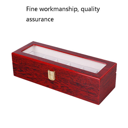 Wooden Baking Paint Watch Box Jewelry Storage Display Box(10-bit Black + Brown Matte) - Watch Storages by PMC Jewellery | Online Shopping South Africa | PMC Jewellery | Buy Now Pay Later Mobicred