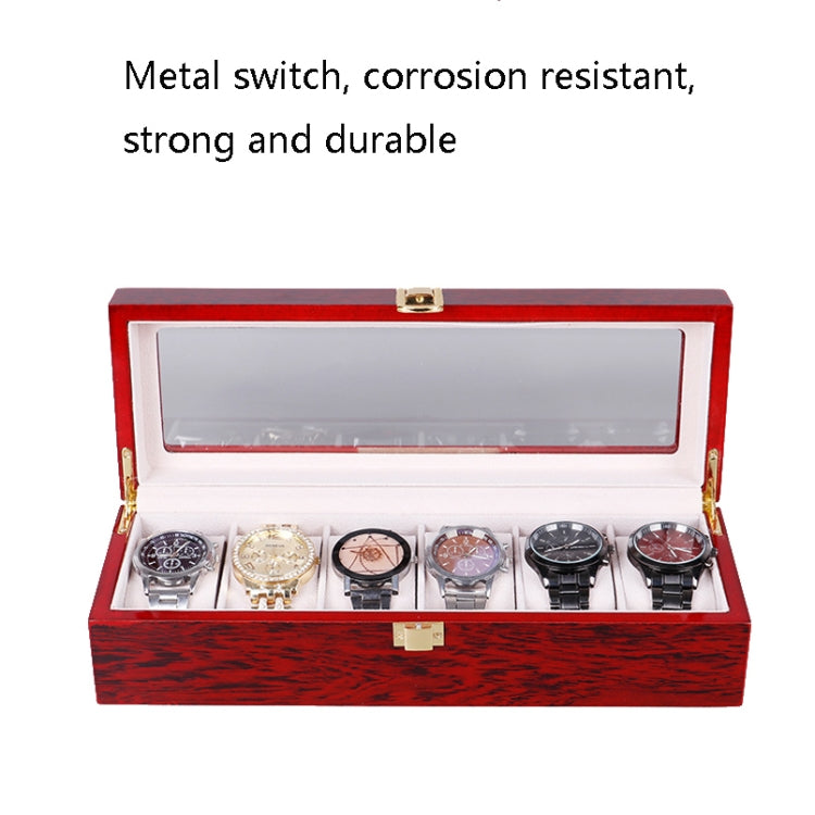 Wooden Baking Paint Watch Box Jewelry Storage Display Box(10-bit Black + Brown Matte) - Watch Storages by PMC Jewellery | Online Shopping South Africa | PMC Jewellery | Buy Now Pay Later Mobicred