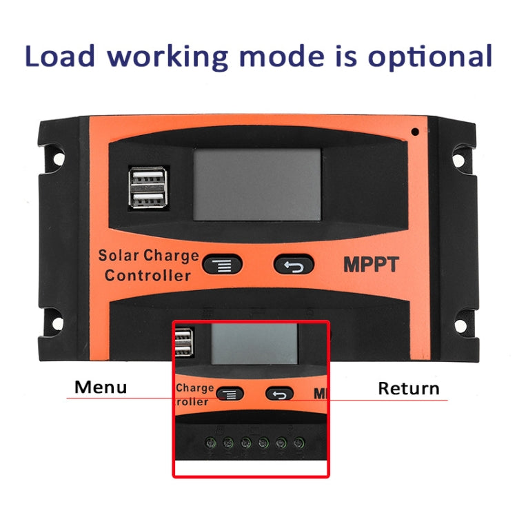 MPPT 12V/24V Automatic Identification Solar Controller With USB Output, Model: 60A - Others by PMC TechLife | Online Shopping South Africa | PMC TechLife