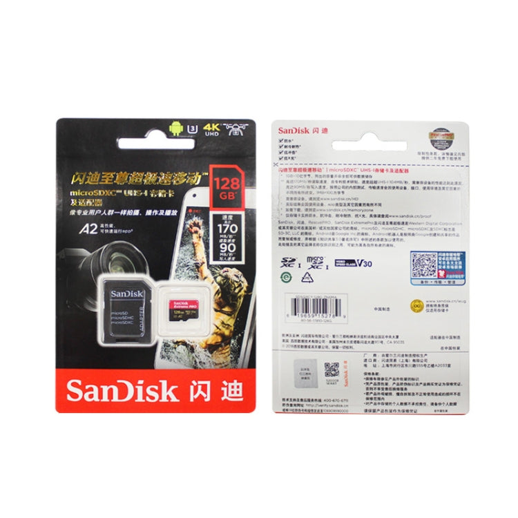 SanDisk U3 High-Speed Micro SD Card  TF Card Memory Card for GoPro Sports Camera, Drone, Monitoring 64GB(A2), Colour: Gold Card - Micro SD Card by SanDisk | Online Shopping South Africa | PMC Jewellery | Buy Now Pay Later Mobicred