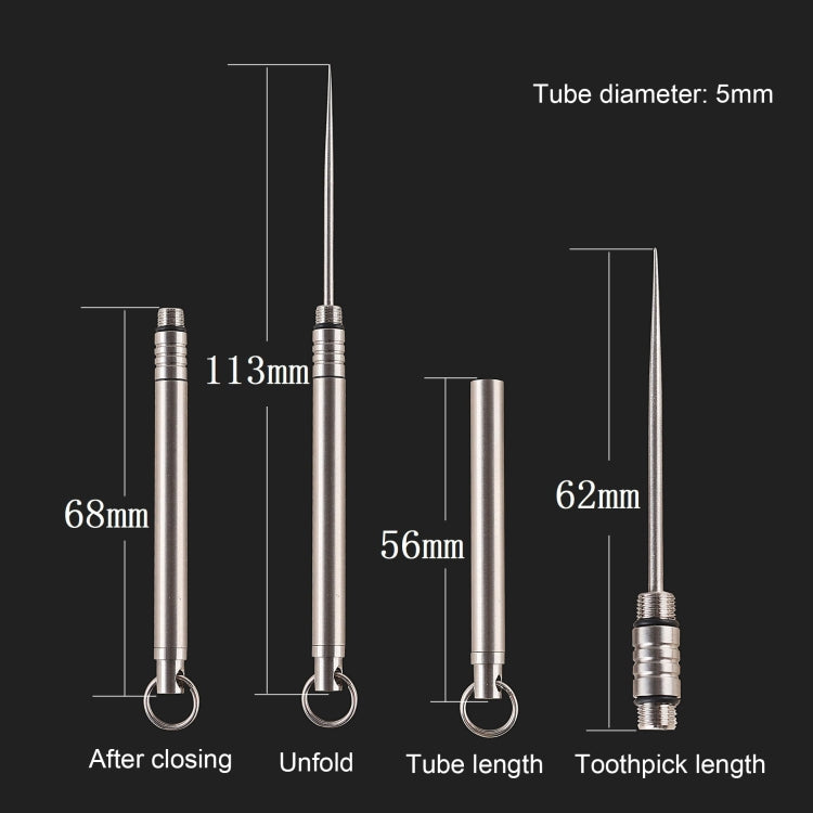 Titanium Alloy Integrated Toothpick Holder Portable Non-Disposable Toothpicks - free shipping - PMC TechLife - Order now!