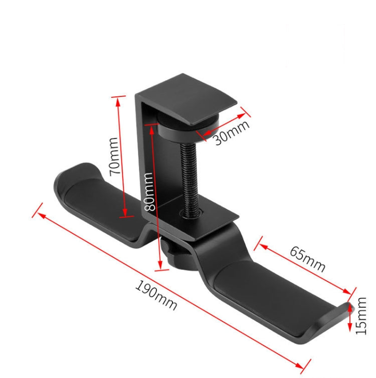 Universal Metal Headphone Double Bracket Headphone Hanger Desktop Lock Clip Headphone Display Shelf(Silver) - Anti-lost & Holder by PMC TechLife | Online Shopping South Africa | PMC TechLife | Buy Now Pay Later Mobicred