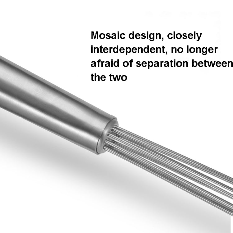 2 PCS Manual Whisk Stainless Steel Glass Bead Egg Whisk Kitchen Household Hand-Held Baking Tools Type A 10 Inch - Stirrer & Squeezer by PMC TechLife | Online Shopping South Africa | PMC TechLife