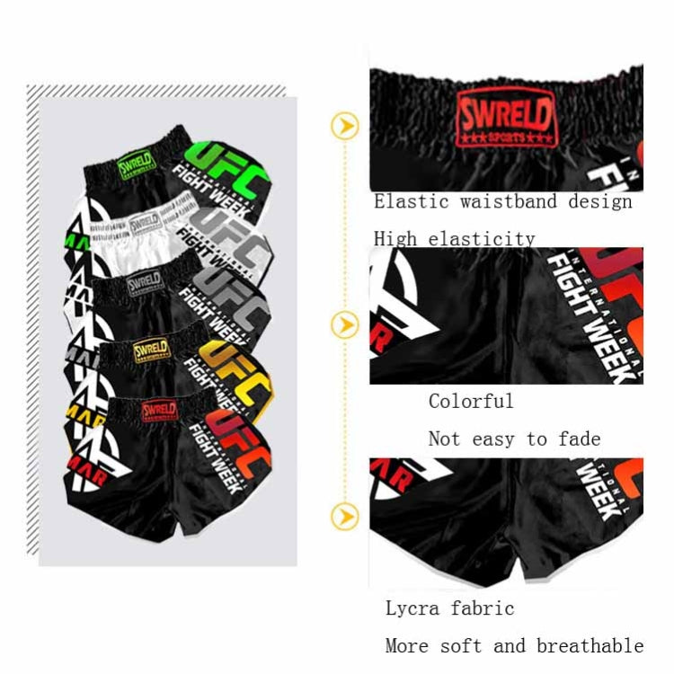 SWERLD Boxing/MMA/UFC Sports Training Fitness Shorts, Size: XXXL(1) - Sports Shorts by SWERLD | Online Shopping South Africa | PMC Jewellery