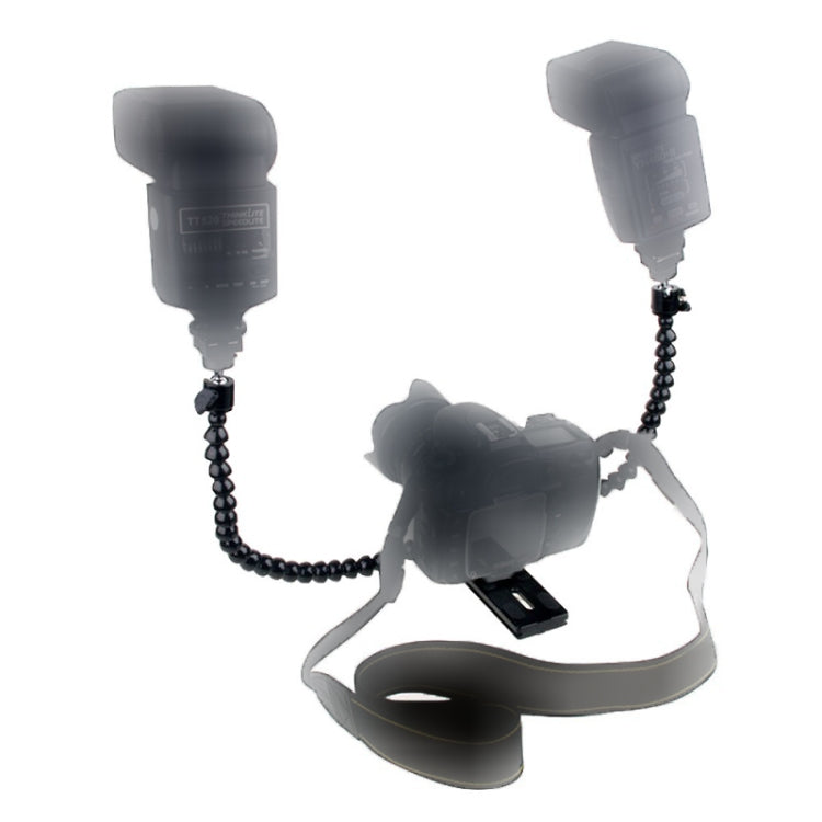 Flexible Dual Arm Hot Shoe Flash Bracket Mount Holder Bracket - free shipping - PMC TechLife - Order now!