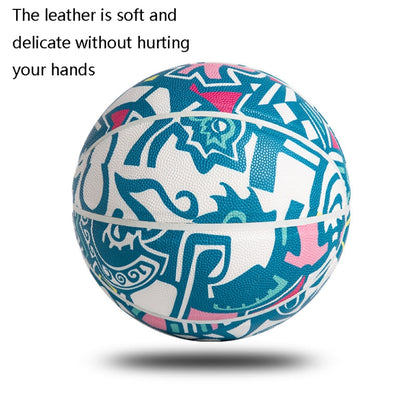 MILACHIC Number 7 Standard Ball Printed Non-Slip Wear-Resistant Outdoor Basketball(Blue) - Balls by MILACHIC | Online Shopping South Africa | PMC Jewellery