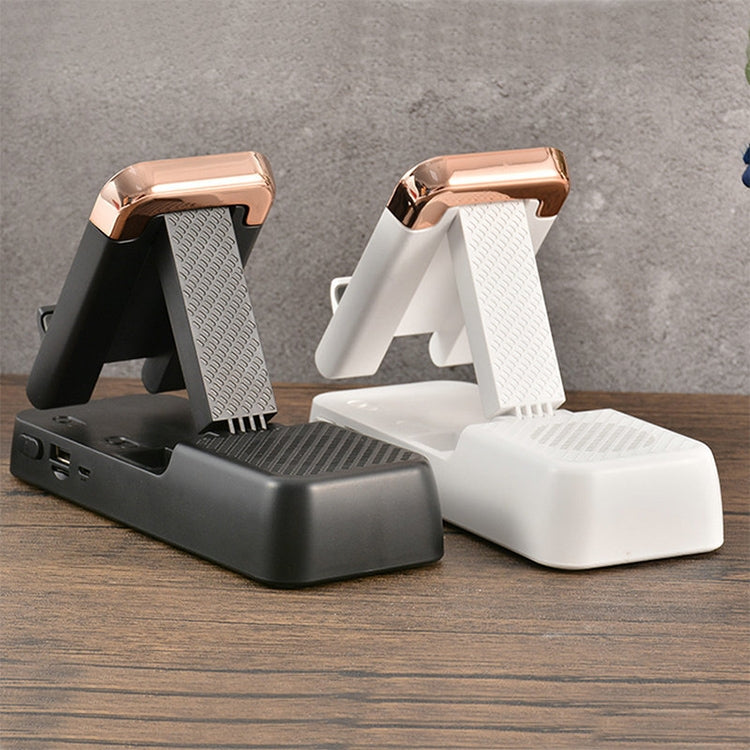 Multifunctional Desktop Stand For Mobile Phone And Tablet With Bluetooth Speaker(White) - Desktop Holder by PMC TechLife | Online Shopping South Africa | PMC TechLife
