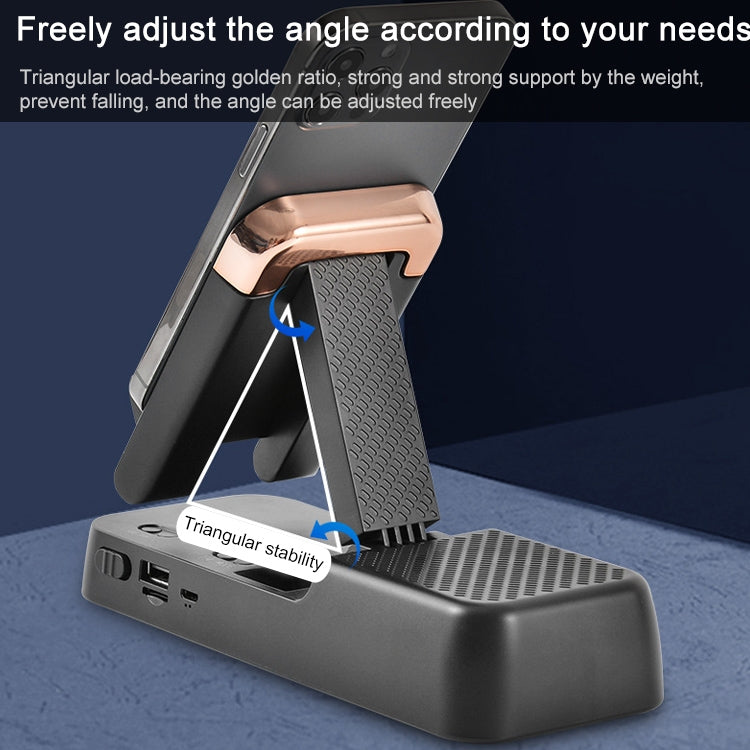 Multifunctional Desktop Stand For Mobile Phone And Tablet With Bluetooth Speaker(White) - Desktop Holder by PMC TechLife | Online Shopping South Africa | PMC TechLife