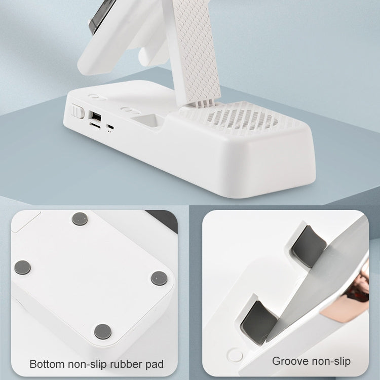 Multifunctional Desktop Stand For Mobile Phone And Tablet With Bluetooth Speaker(Black) - Desktop Holder by PMC TechLife | Online Shopping South Africa | PMC TechLife