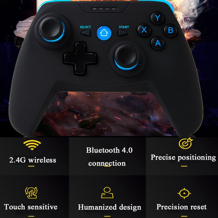 CX-X1  2.4GHz + Bluetooth 4.0 Wireless Game Controller Handle For Android / iOS / PC / PS3 Handle + Bracket+ Receiver (Blue) - Gamepads by PMC Jewellery | Online Shopping South Africa | PMC Jewellery