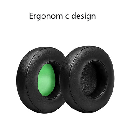 2 PCS Headset Sponge Case For Razer BlackShark V2/V2X/V2SE, Colour: Ellipse Lambskin(Black Paper Green Net) - Earmuff & Pad by PMC Jewellery | Online Shopping South Africa | PMC Jewellery