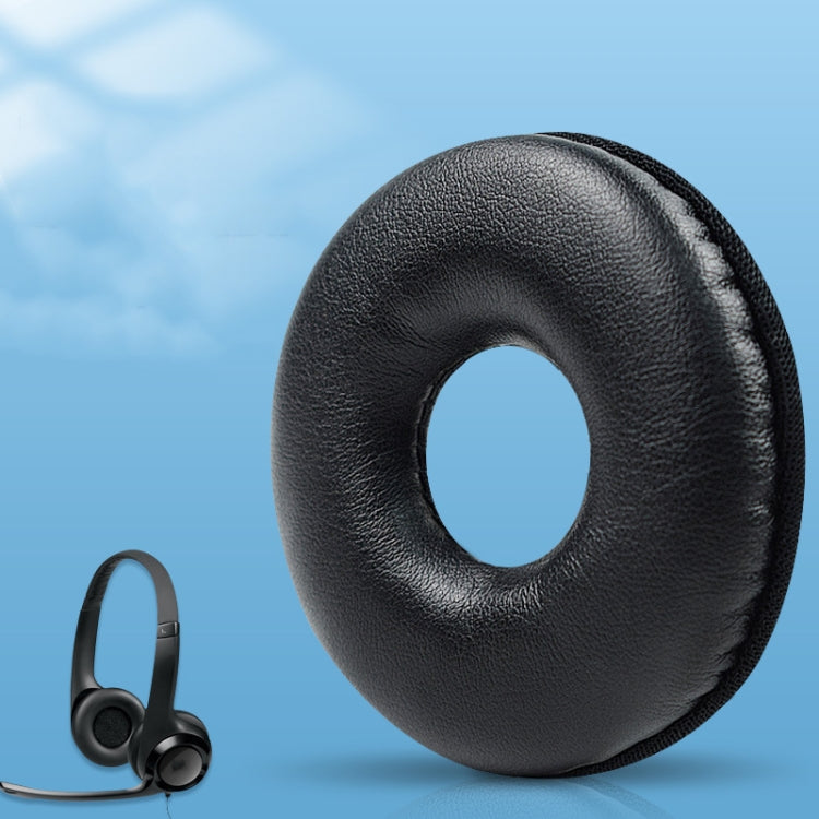 2 PCS Headset Sponge Cover Earmuffs For Logitech H390(Black) - Earmuff & Pad by PMC Jewellery | Online Shopping South Africa | PMC Jewellery