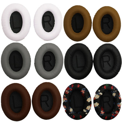 2 PCS Headset Sponge Cover For BOSE QC15 / QC3 / QC2 / QC25 / AE2 / AE2i(Print Color + Black LR) - Earmuff & Pad by PMC Jewellery | Online Shopping South Africa | PMC Jewellery