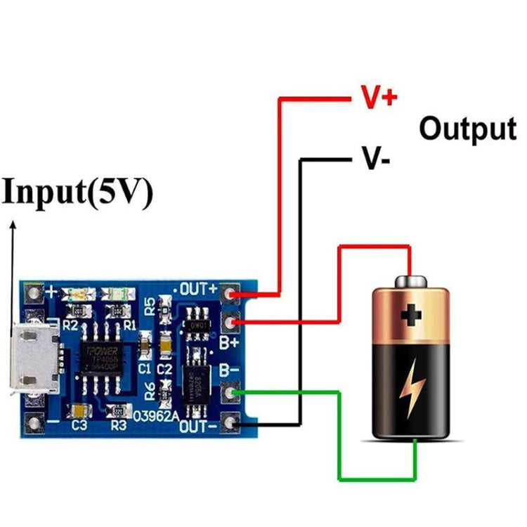 10 PCS HW-107 5V 1A Micro USB Battery Charging Board Charger Module(1A Lithium Battery with Protection) - free shipping - PMC TechLife - Order now!