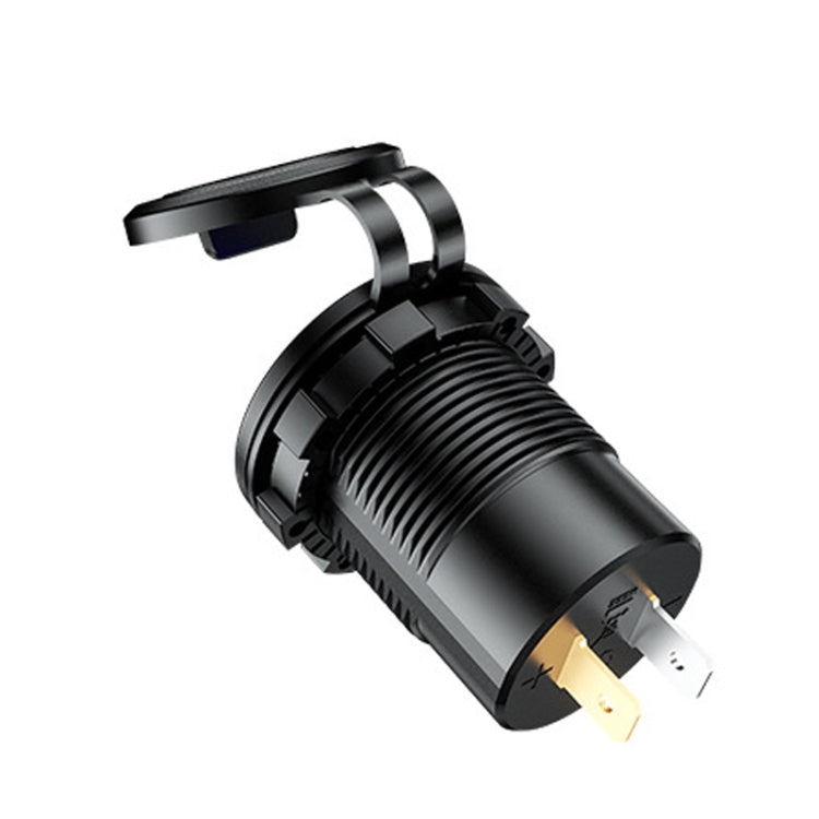 Car Motorcycle Ship Modified USB Charger Waterproof PD + QC3.0 Fast Charge, Model: Green Light With 60cm Line - DIY Modified Charger by PMC TechLife | Online Shopping South Africa | PMC TechLife