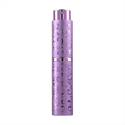 2 PCS Embossed Rotating Perfume Bottle Metal Discharge Bottle Sterilizing Alcohol Spray Bottle, Specification: 10ml(Purple) - Cosmetics bottle by PMC Jewellery | Online Shopping South Africa | PMC Jewellery