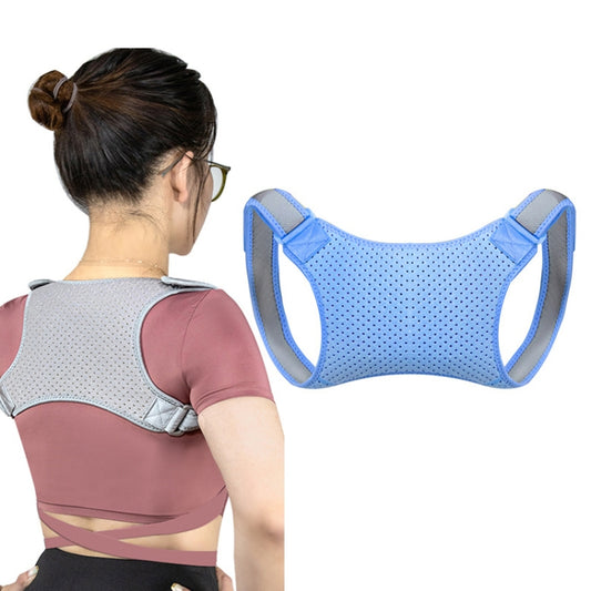 Adjustable Men And Women Invisible Back Correction Belt Adult And Child Hunchback Posture Correction Belt, Specification: Free Size(Blue) - Corrector by PMC Jewellery | Online Shopping South Africa | PMC Jewellery