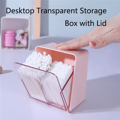 3 PCS HZ006 Desktop Transparent Double-Layer Cotton Swabs And Dustproof Storage Box With Lid(White) - Storage Boxes by PMC Jewellery | Online Shopping South Africa | PMC Jewellery