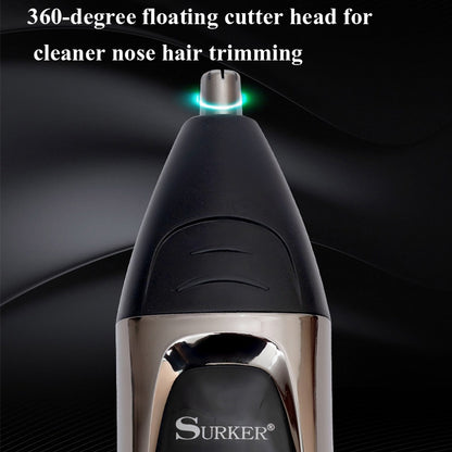 Surker SK-2300 Men 3-in-1 Electric Shaver/Hair Clipper/Nose Hair Clipper Portable Grooming Kit( Black) - Electric Shavers by Surker | Online Shopping South Africa | PMC Jewellery