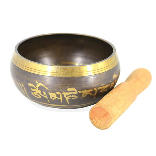 FB02-T8 Buddha Sound Bowl Yoga Meditation Bowl Home Decoration, Random Color And Pattern Delivery, Size: 8cm(Bowl+Small Wooden Stick) - Desktop Ornaments by PMC Jewellery | Online Shopping South Africa | PMC Jewellery