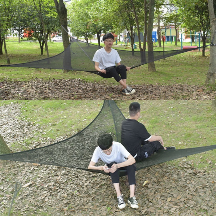 Outdoor Multi-person Hammock Large Sky Tree Tent Aerial Camping Hammock Triangle Hammock, Side Length: 2.9m - Hammocks by PMC TechLife | Online Shopping South Africa | PMC TechLife | Buy Now Pay Later Mobicred