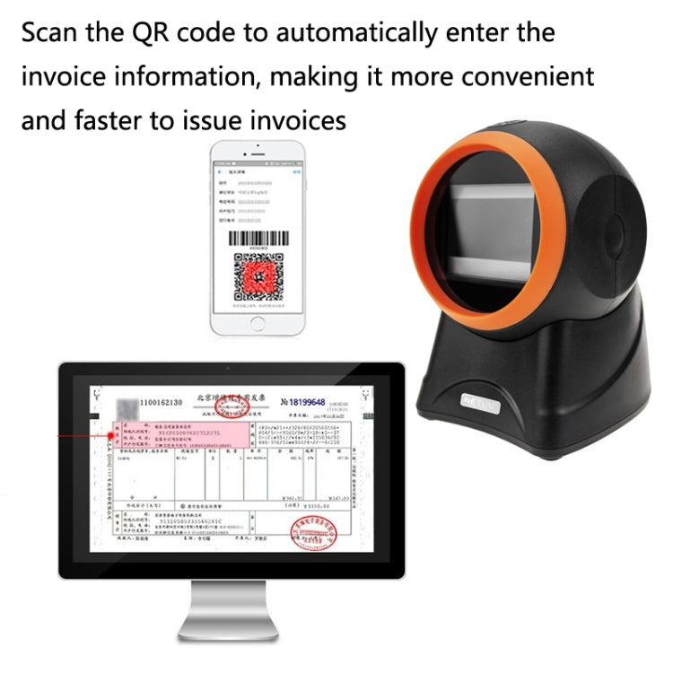 NETUM 2050 Supermarket Cashier Barcode QR Code Scanner Desktop Vertical Scanner, Specification��� Enhanced Version - free shipping - PMC TechLife - Order now!